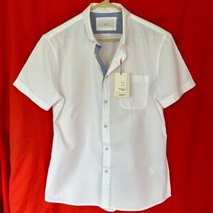 Cello Cotton Button Down Short sleeve Shirt Size 15 NWT